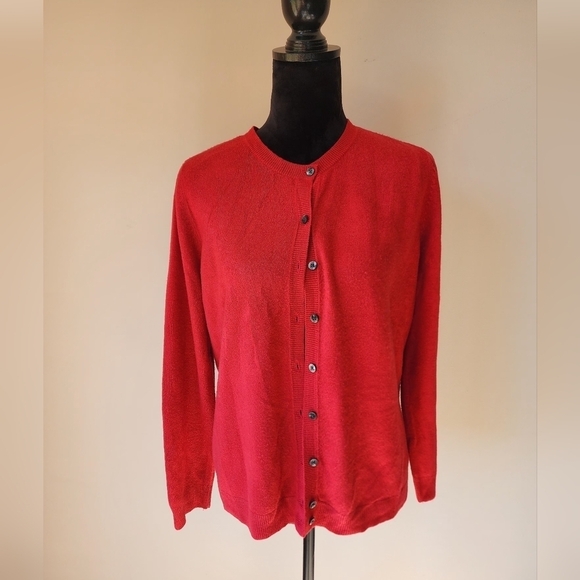 Croft & Barrow Women's Red Cardigan Size PM. - Picture 1 of 8